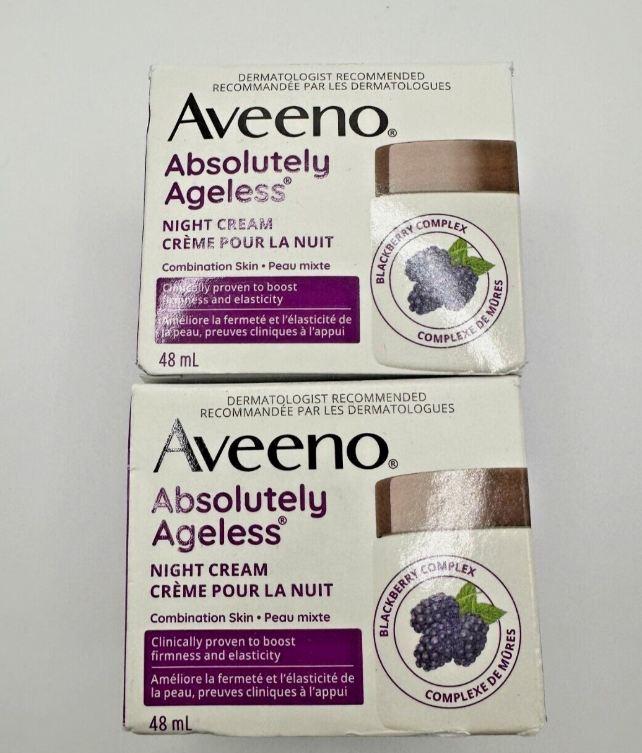 Aveeno Absolutely Ageless Restorative Night Cream 1.7 Oz 2X New Formula