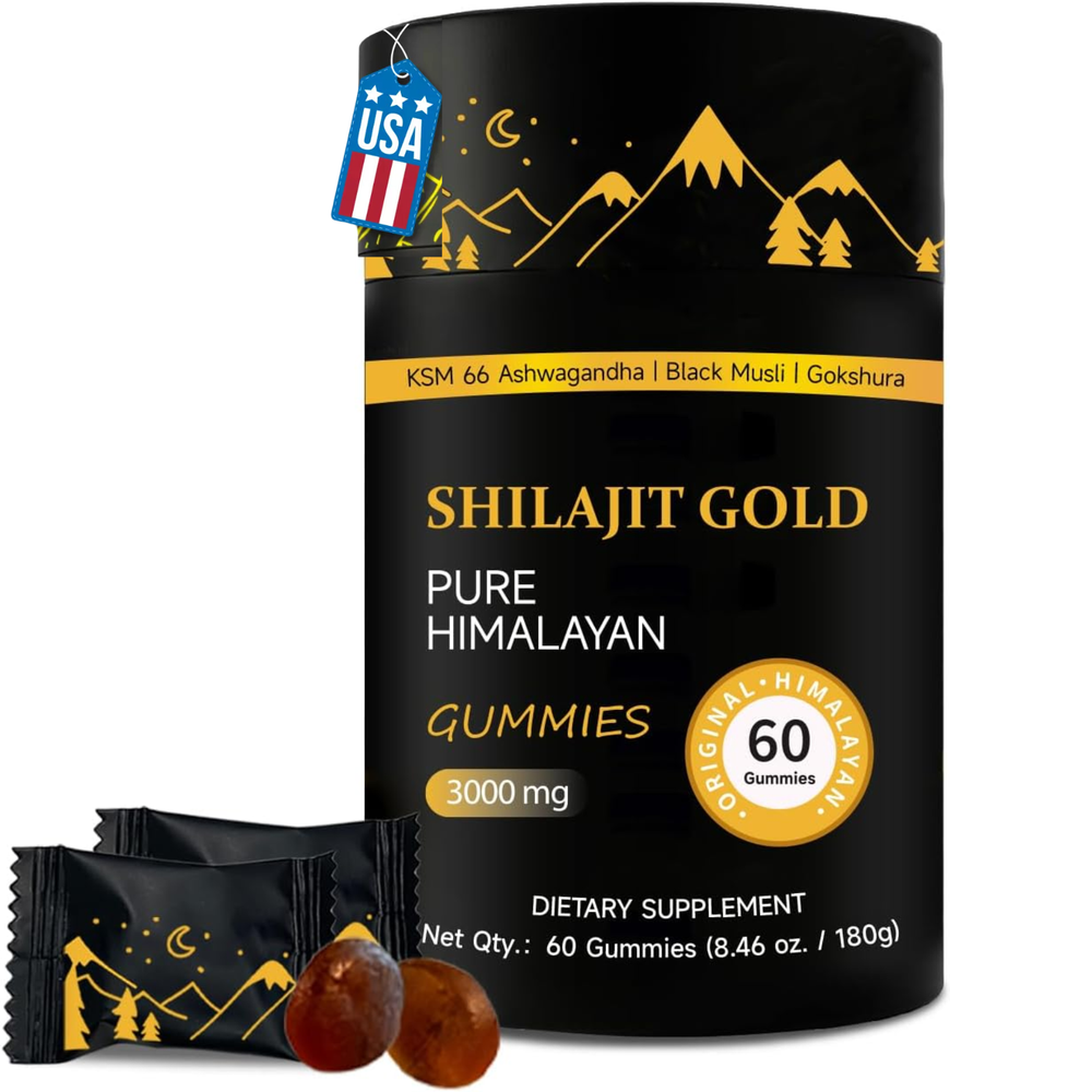 Himalayan Shilajit GOLD Gummies, Organic, Extremely Potent 3000 mg, Fulvic Acid