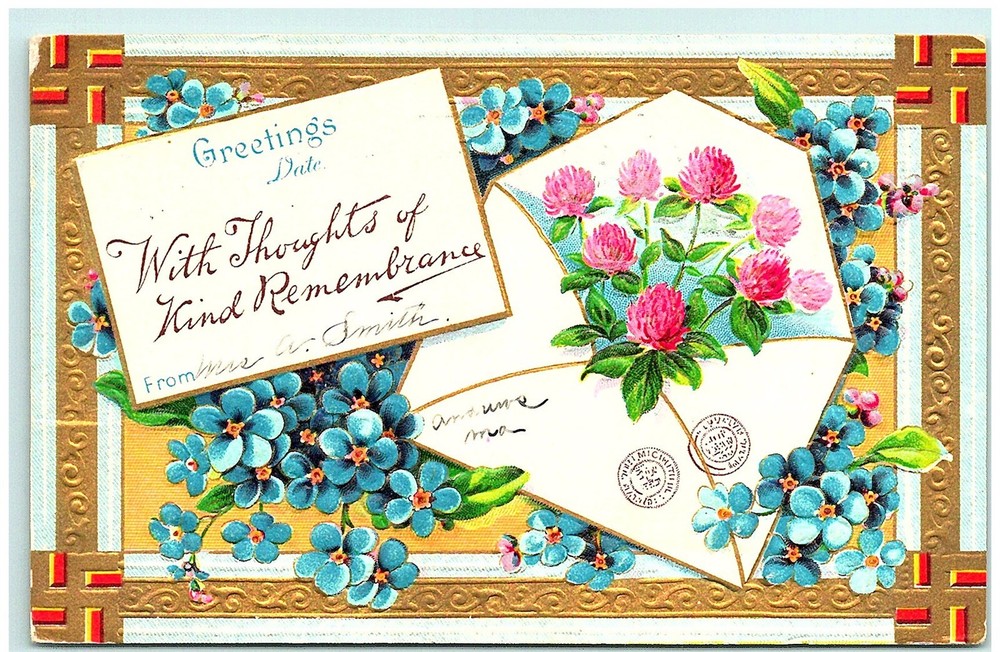 S04-5331, Greetings.. *1909 Pmk, * Postcard With Swastika Sign