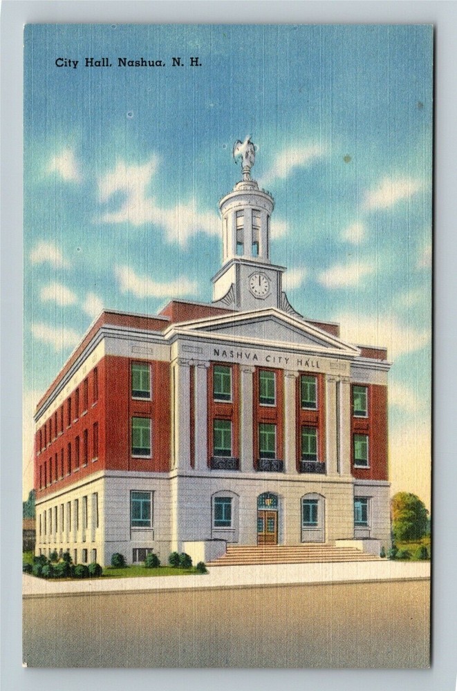 Nashua NH-New Hampshire, City Hall, Vintage Postcard