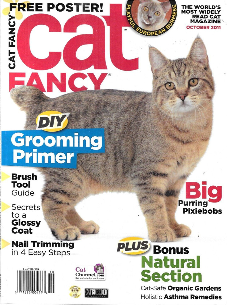 Cat Fancy Magazine DIY Grooming Pixiebob Organic Gardens Asthma Remedies 2011