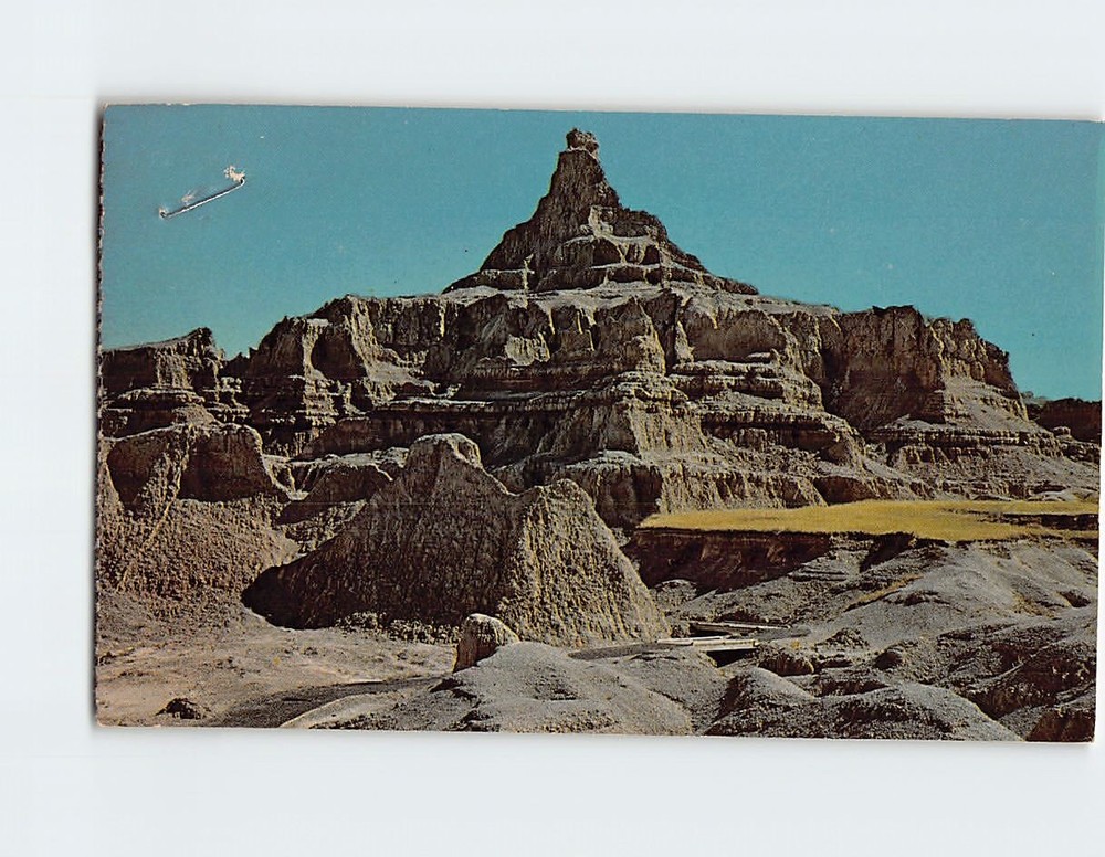 Postcard Battleship Butte Badlands National Monument South Dakota USA