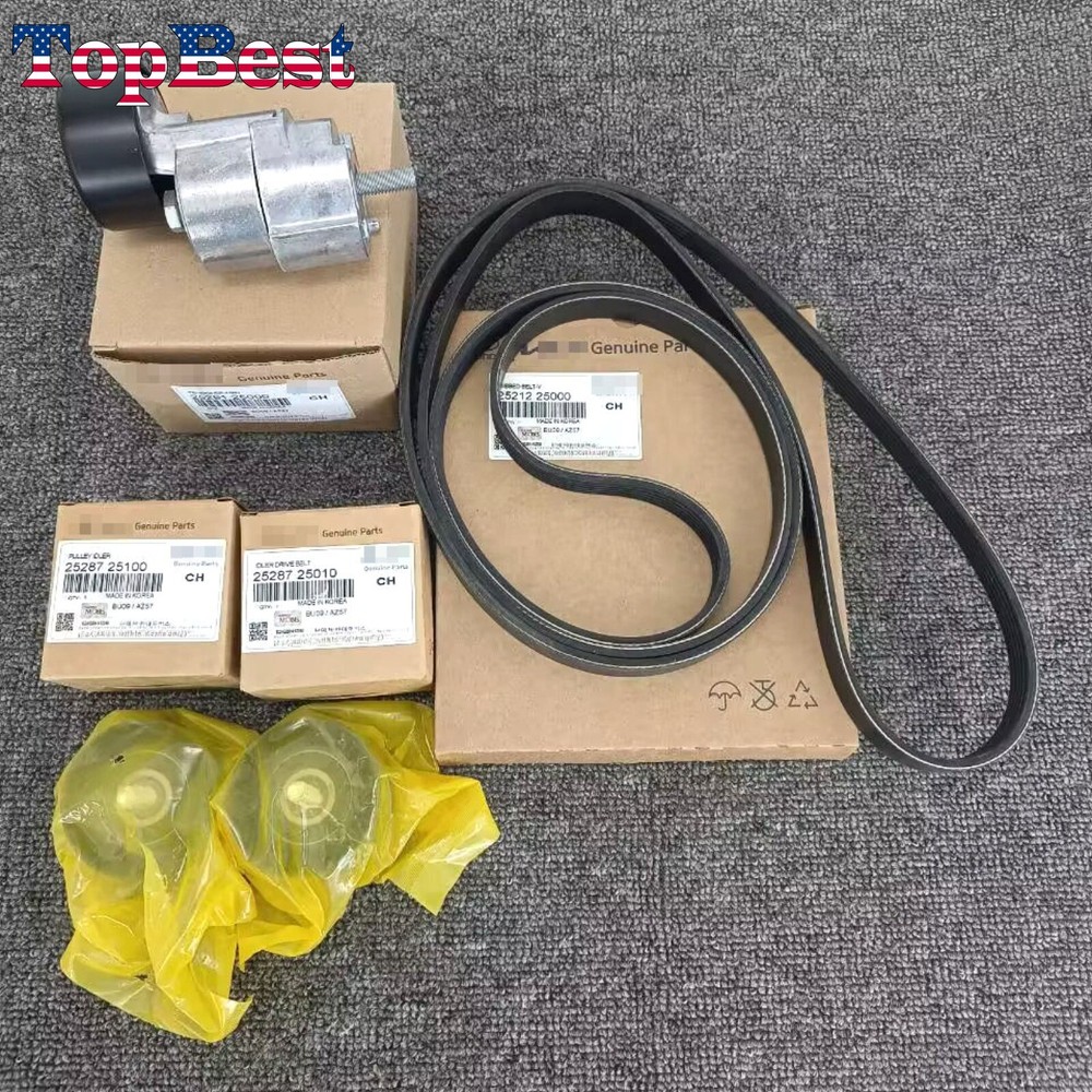 NEW V-Belt Tensioner Pulley Kit For 2006-2010 Sonata Optima Rondo 2.4L