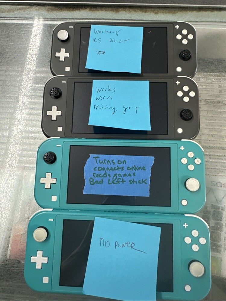 4x Nintendo Switch Lite Handheld Console For Parts Lot Bundle #2