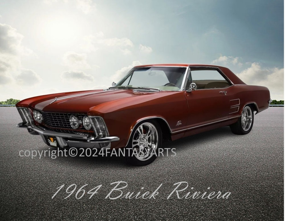 1964 Buick Riviera Muscle Car Premium Glossy Photo Print 8
