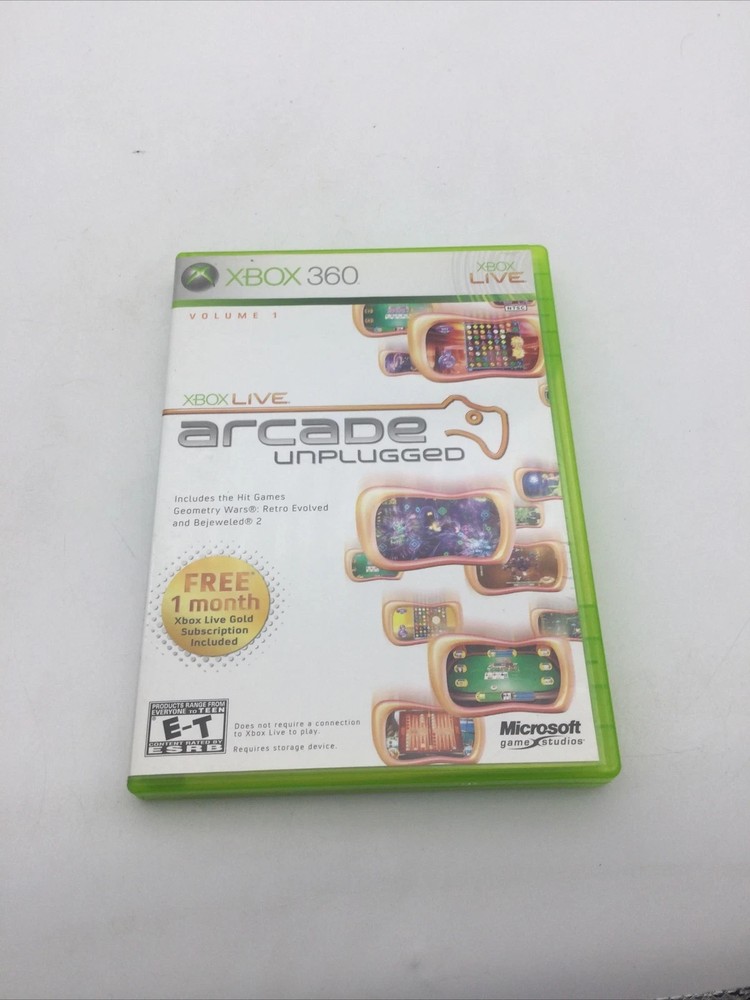 Xbox Live Arcade Unplugged Vol. 1 Microsoft Xbox 360 - Tested