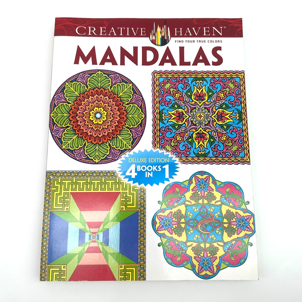 Creative Haven Mandalas Deluxe Edition Adult Coloring Book 4 in 1 Dover 2015
