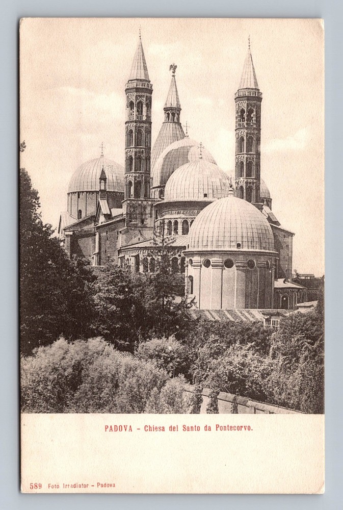 Italy- Padua Church Of Saint Pontecorvo Old Standard Post PC Vintage Postcard