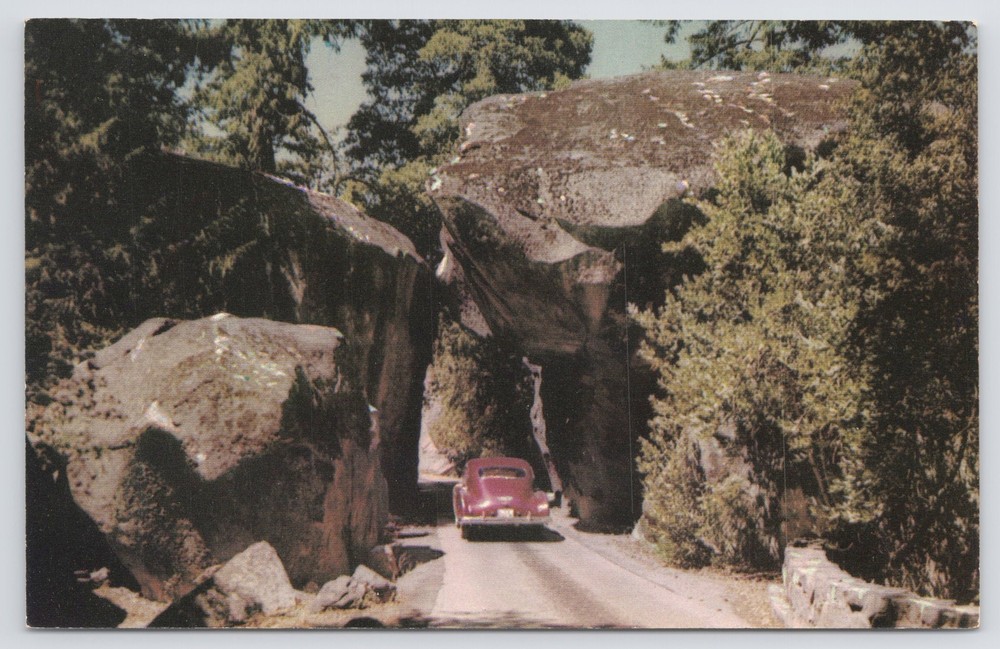 Yosemite National Park California~El Portal Road~Arch Rock~1950 Postcard