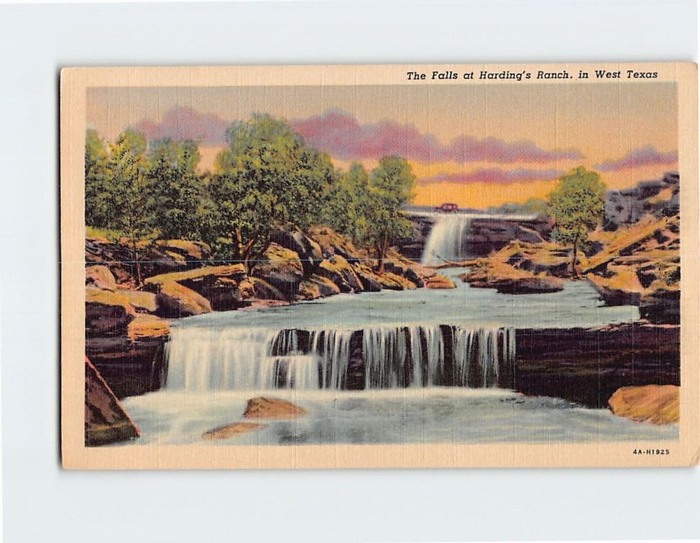 Postcard The Falls at Harding's Ranch in West Texas USA
