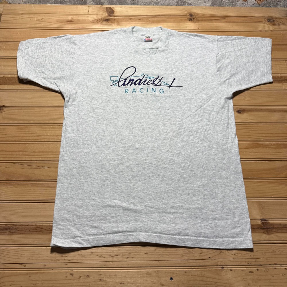 Vintage 90s Andretti Racing Motorsports Indycar Embroidered Promo T-Shirt USA XL