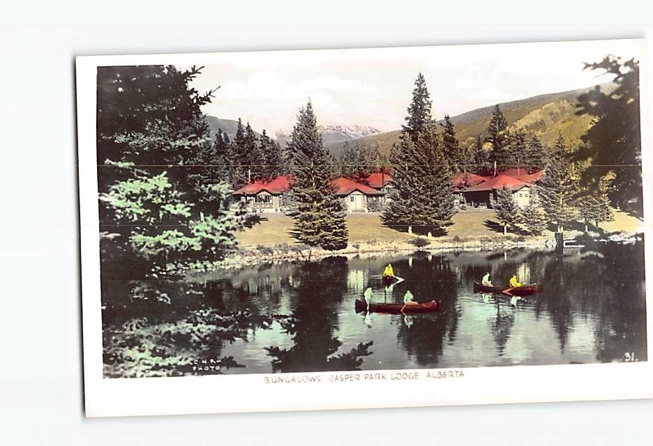 Postcard Bungalows Jasper Park Lodge Alberta Canada