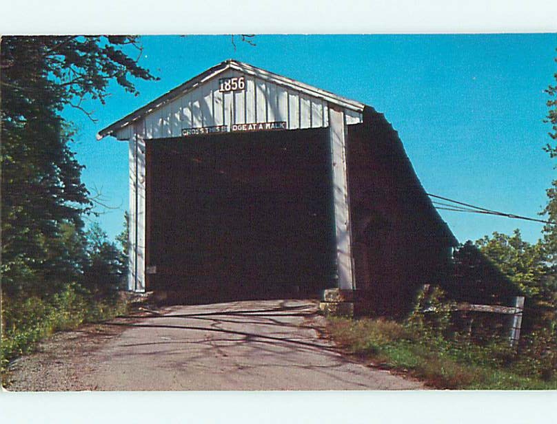 Unused Pre-1980 COVERED BRIDGE Rockville Indiana IN t7819