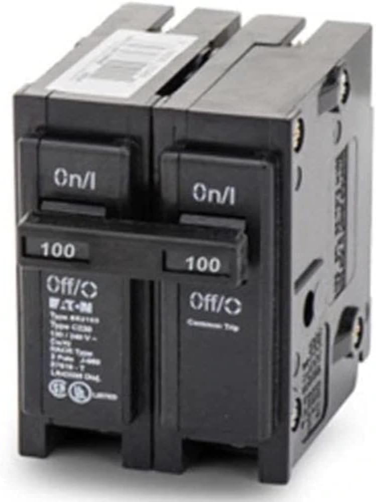 Eaton  Br2100 Double Pole Interchangeable Circuit Breaker, 120/240V, 100-Amp