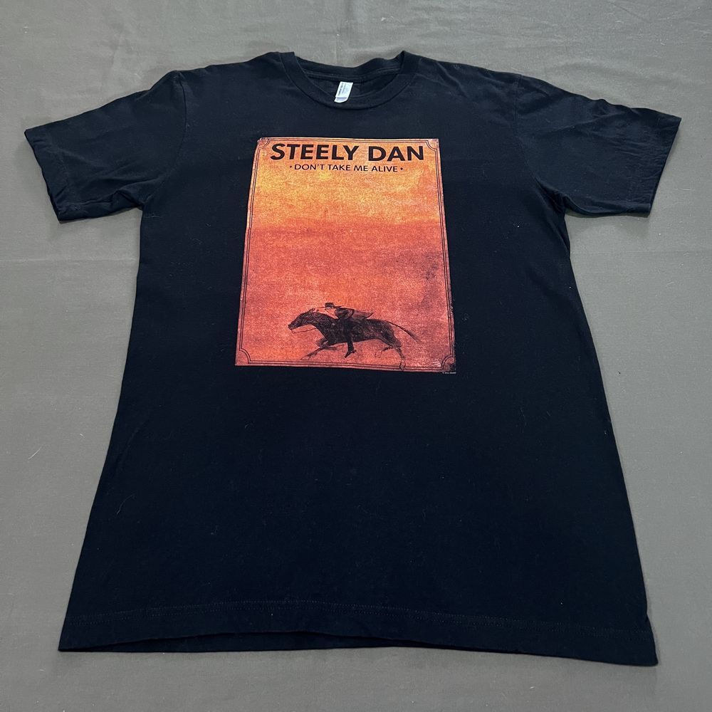 Steely Dan Don't Take Me Alive Promo Tee Kate Boxer artist black T shirt
