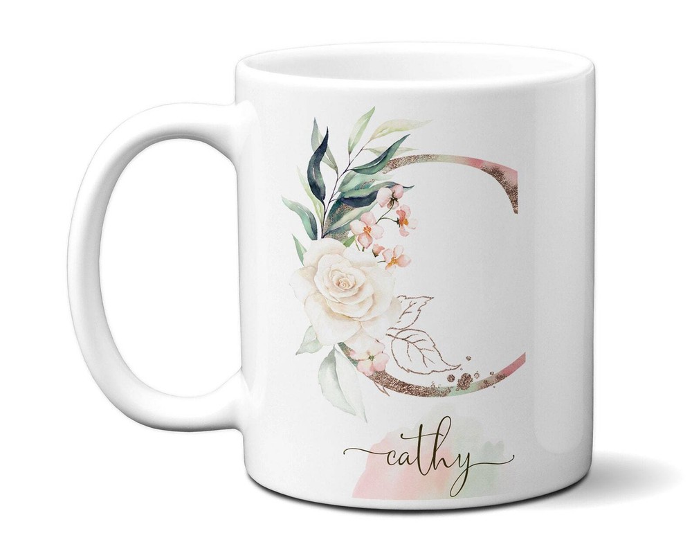 Personalized Letter C Mug Gift For Woman Coworker Colleague Employee From Boss O