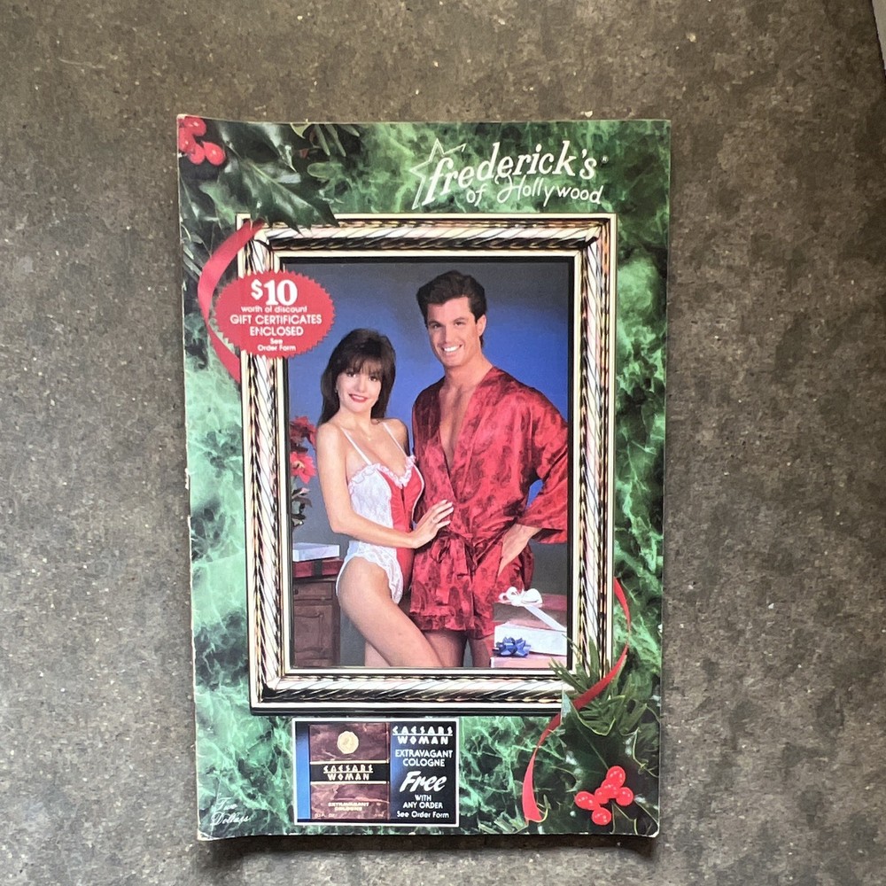 Frederick's of Hollywood Festive Holiday Catalog 1990 Winter Booklet, English