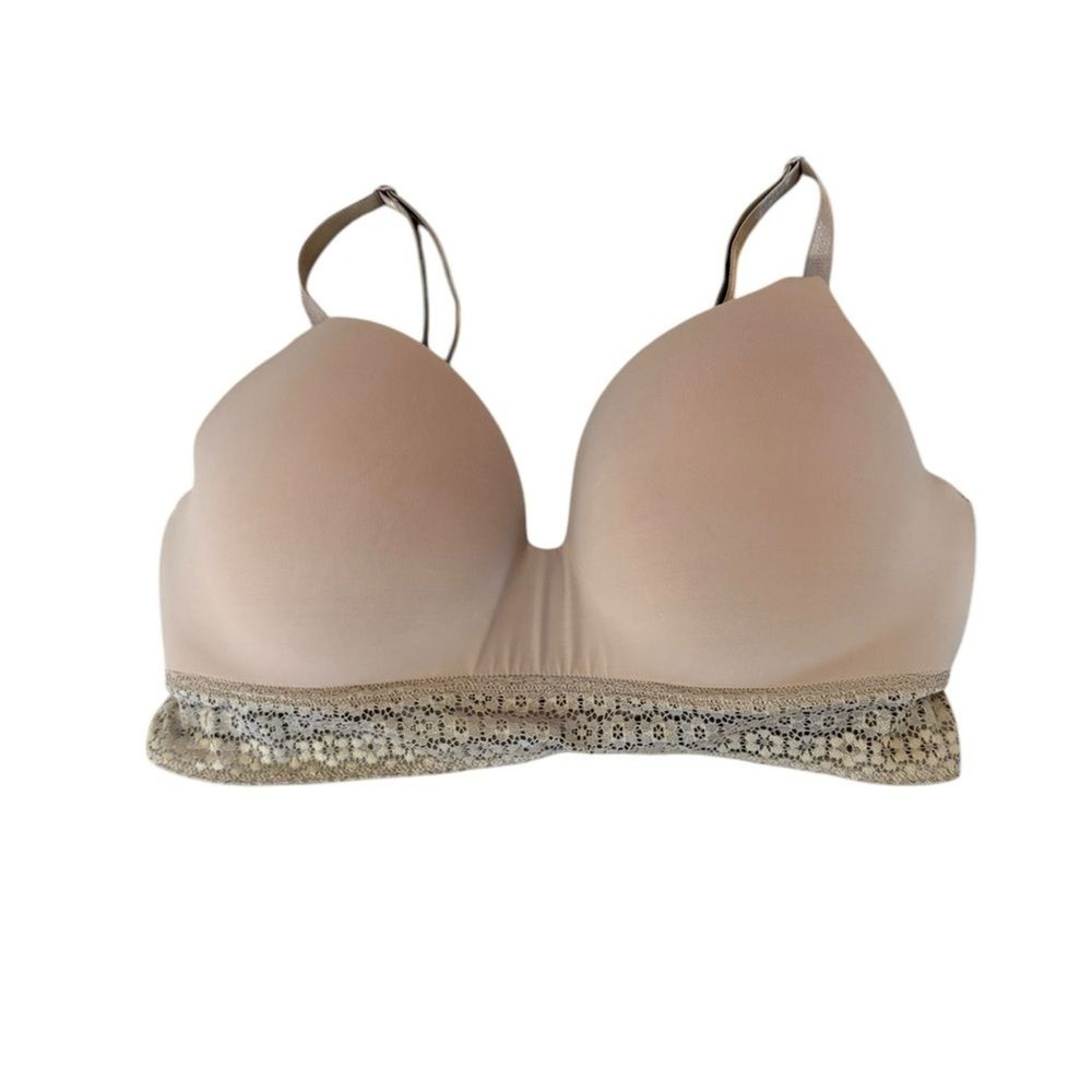 Victorias Secret No Wire T Shirt Bra Beige Tan Size 38D