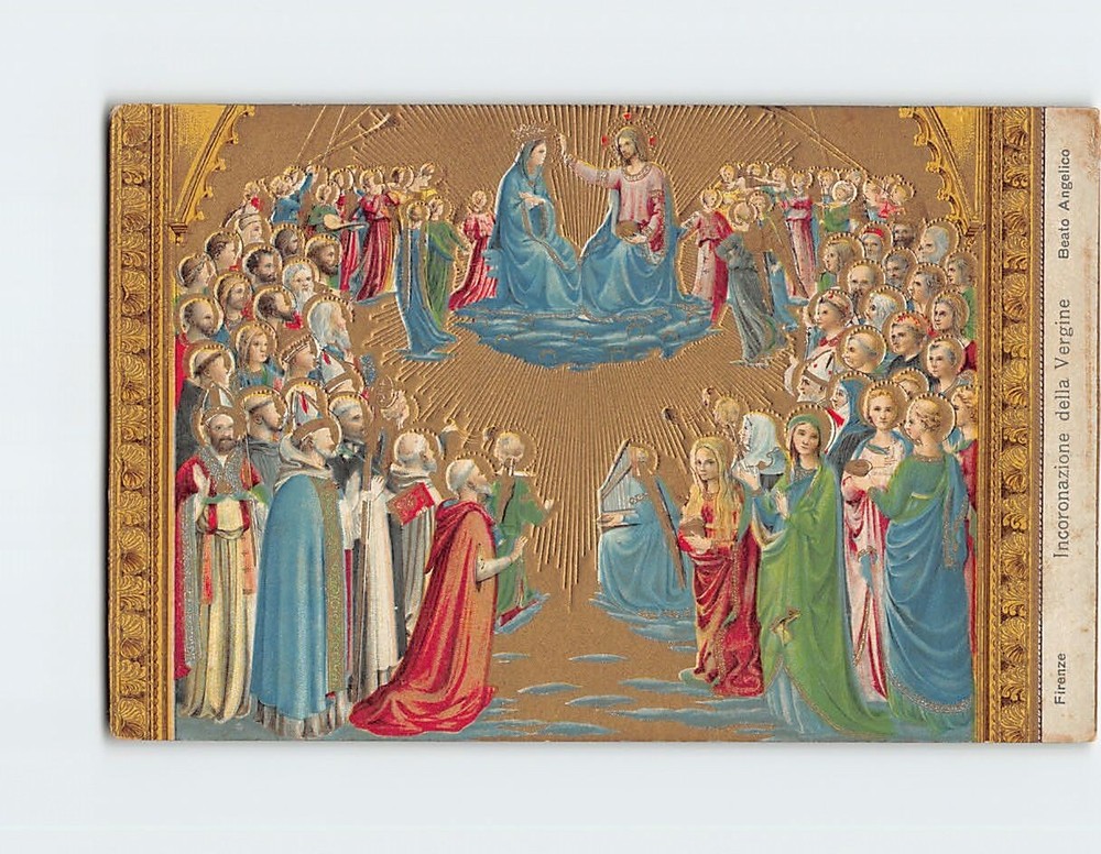 Postcard Coronation of the Virgin Florence Italy