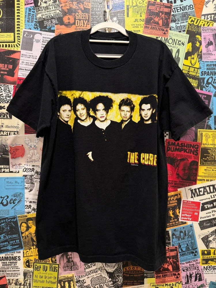 The Cure 1996 Tour Basic Black Short Sleeve Unisex T shirt Reprint S-5XL WA4515