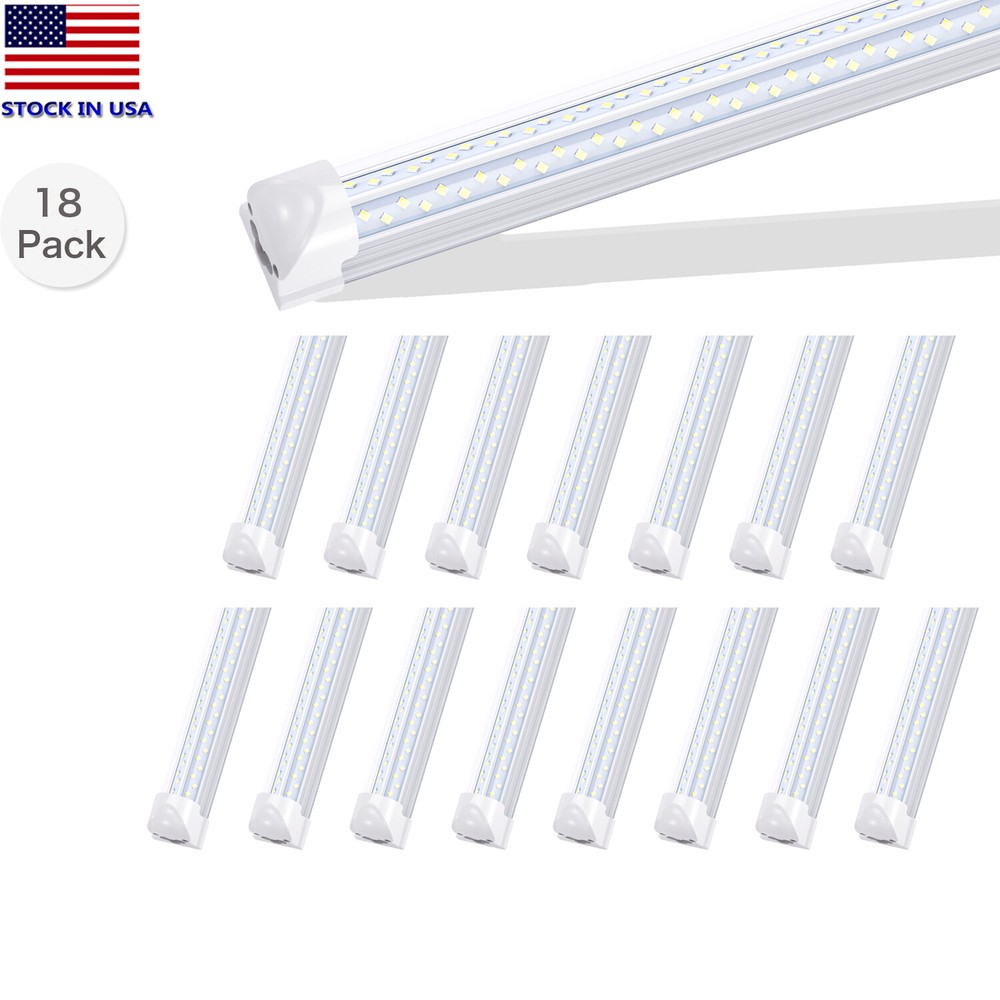18Pack Led Shop Light 8FT Led Tube Light 8' 120W 8 Foot T8 integration Fixture