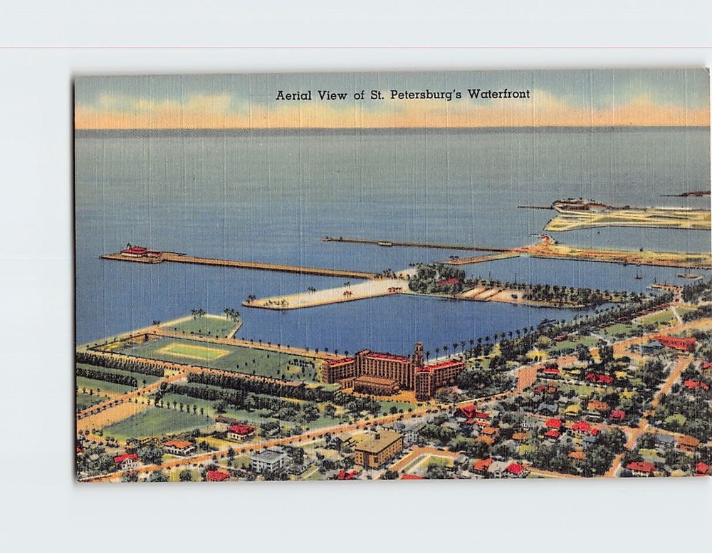 Postcard Aerial View St. Petersburg's Waterfront Florida USA