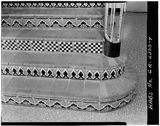 Photo:Sacramento California Strub Building 1900s Stair Tile Detail HABS