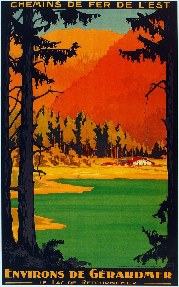 Chemins de fer Evirons de Gerardmer Decor Poster. Fine Graphic Art Design. 2944