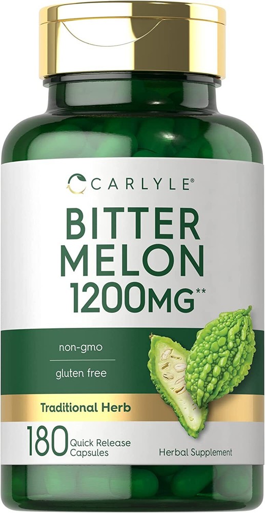 Bitter Melon Capsules | 180 Count | Non-GMO & Gluten Free Extract | by Carlyle