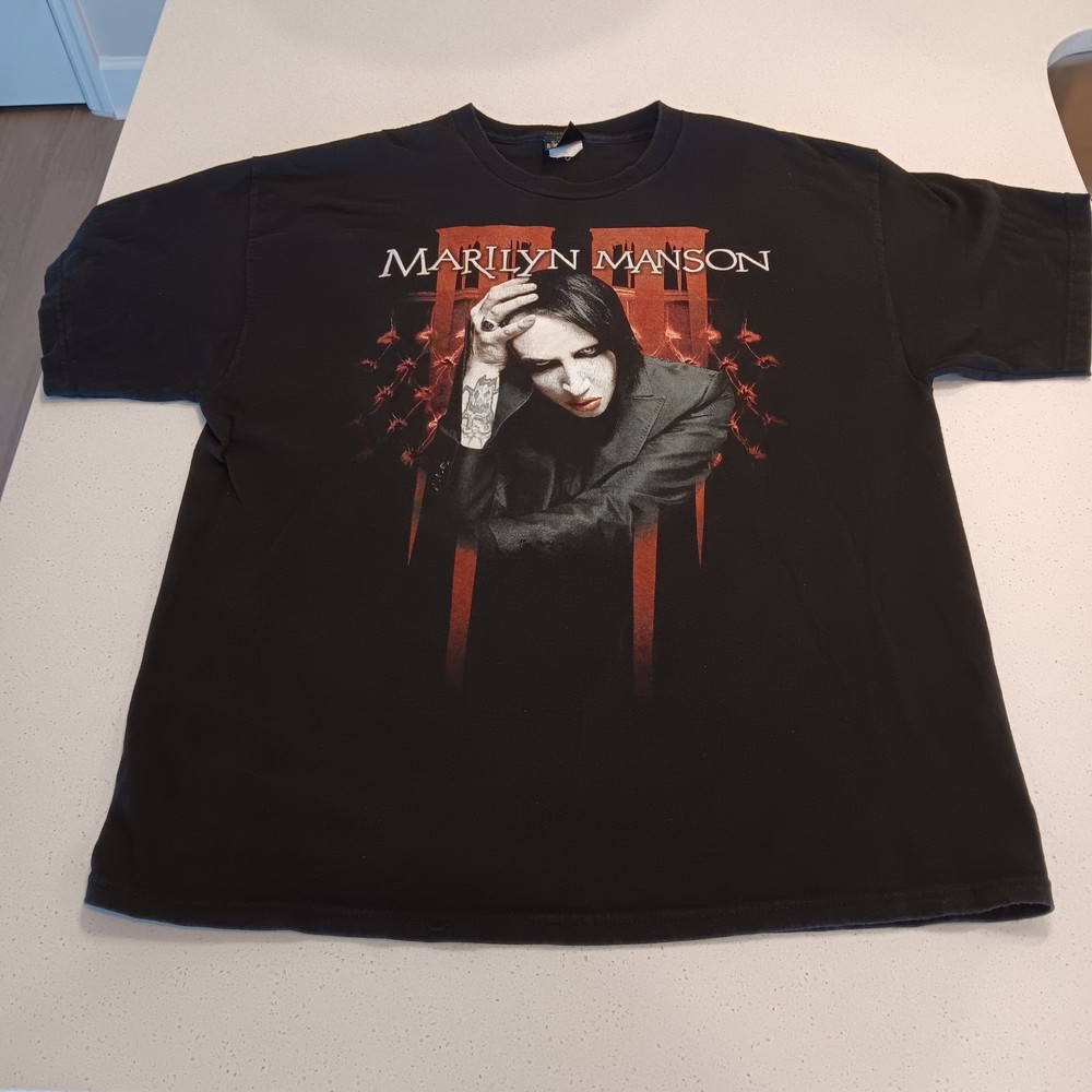 Vintage 2000s Marilyn Manson Shirt Mens  Size XL Giant Goth Metal Y2K, Used