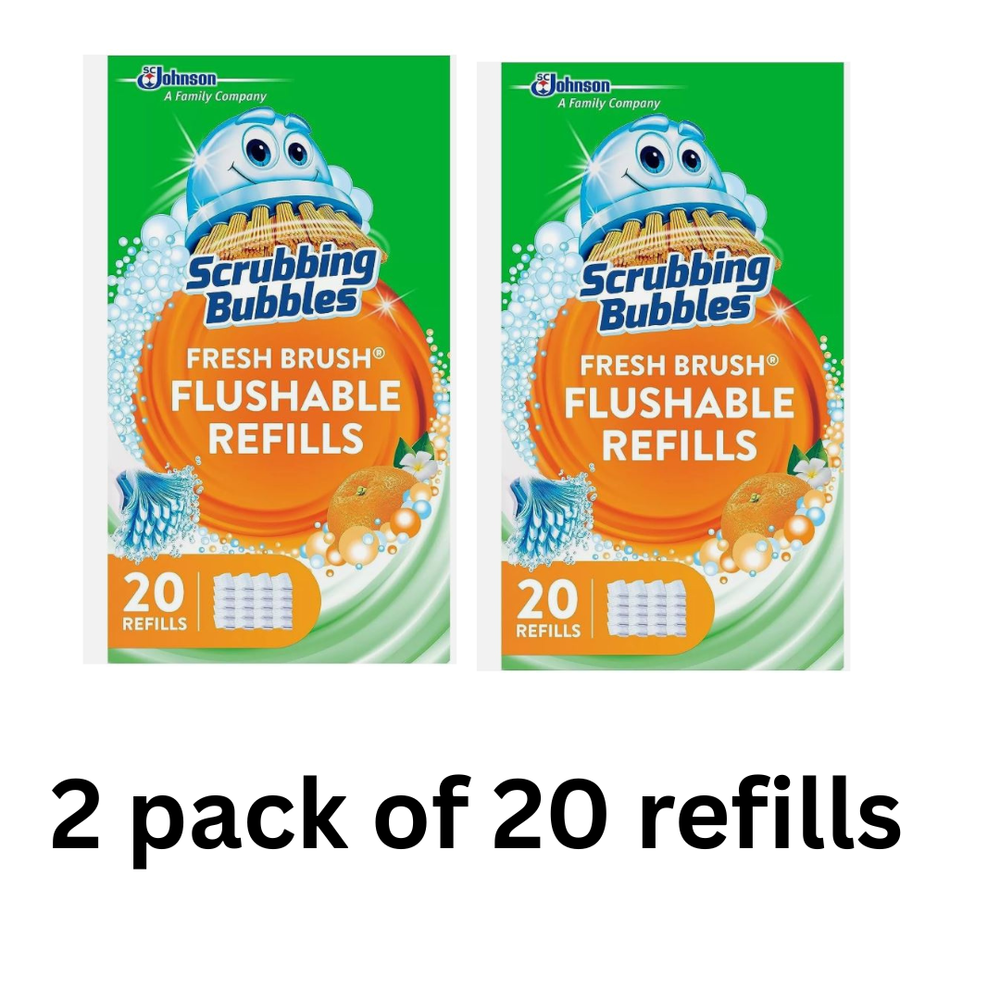 Scrubbing Bubbles Fresh Brush Flushable Toilet Cleaning Refills 40 Count