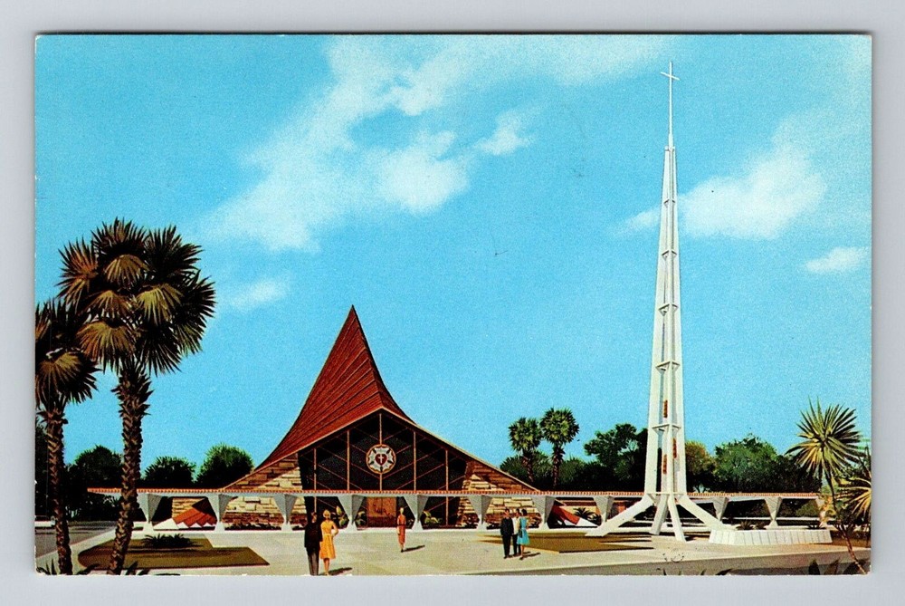 Miami FL-Florida, New Sunny Isles Lutheran Church, Vintage Postcard