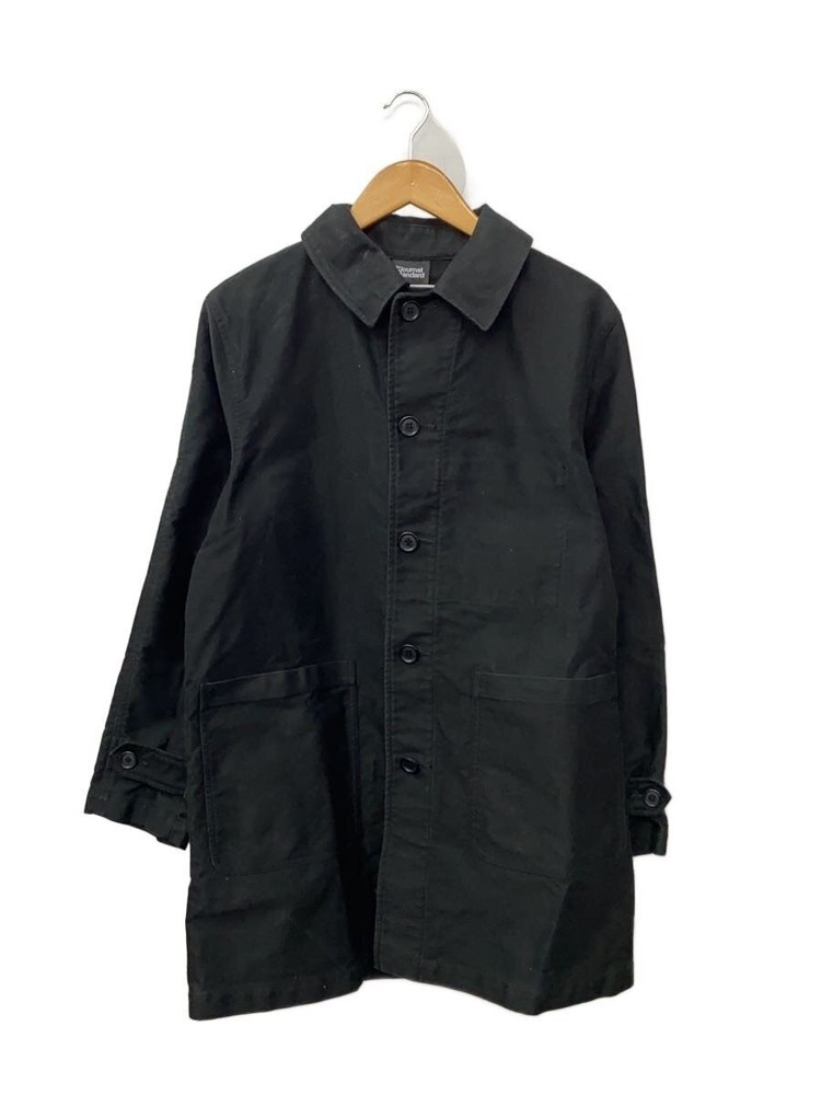 Journal Standard Stainless Steel Collar Coat/L/Silk/Blk/Plain 1599