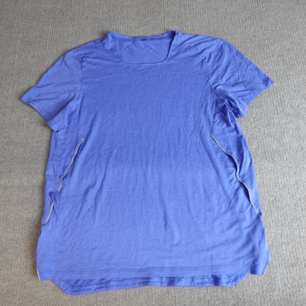 Lululemon Mens Shirt Medium Blue Fast and Free Airflow