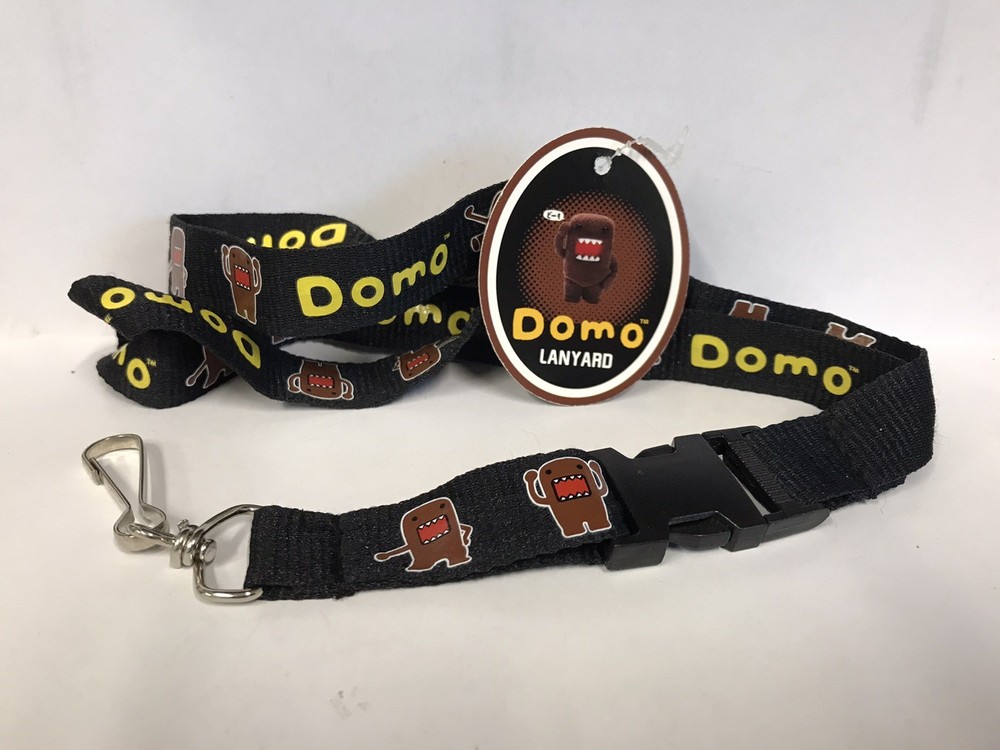 Lanyard - Domo Kun DomoKun Black Poses NEW Licensed w/Tag NWT