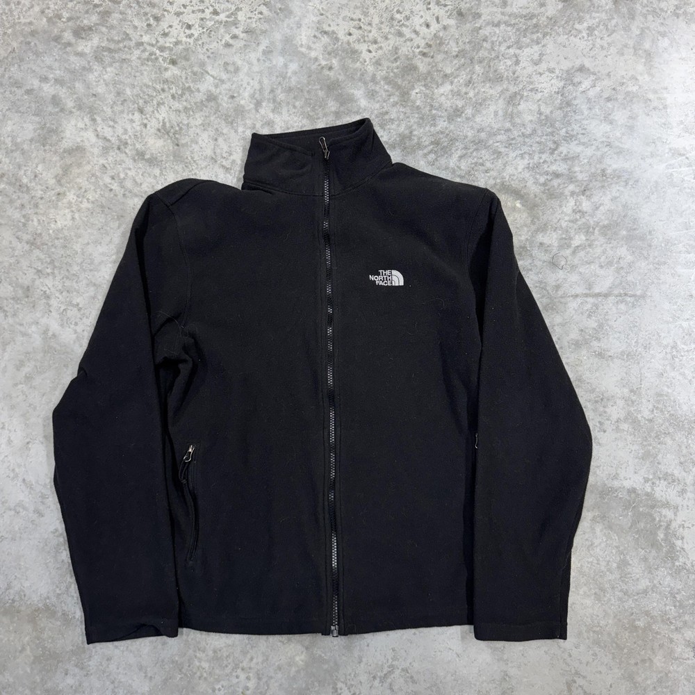 The North Face Jacket Mens Medium Black Fleece Full Zip Outdoor Hiking