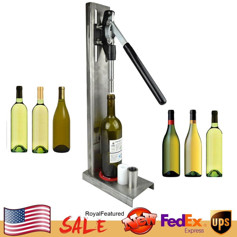 Manual Bottle Stopper Tool Hand Pressure Corker Wine Inserting Corks Pom Tool US