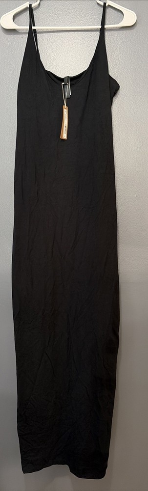 Skims Smooth Lounge Skimpy Scoop Neck Long Dress Size XL Obsidian