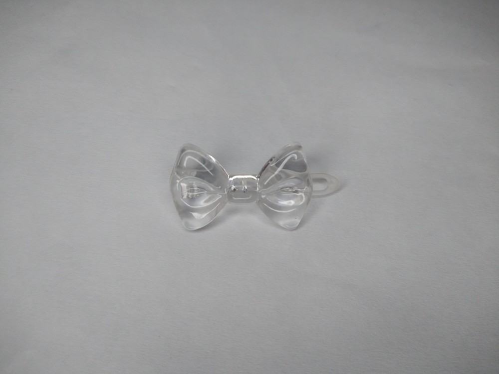 Vintage Goody Snap Tight Clear Bow Barrette 1980s 90s Hair Clip