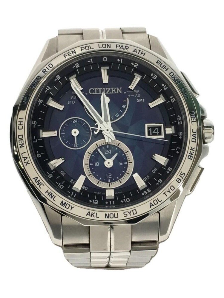 CITIZEN Quartz watch ATTESA Analog NVY SLV AT9098 51L