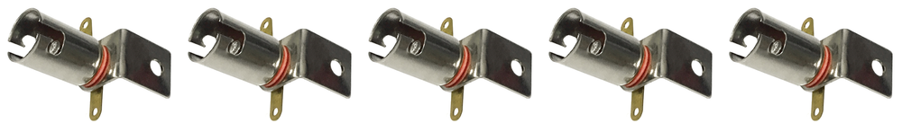 BA9s Bayonet Lamp Holder Bulb Socket, Insulated Mounting Bracket (Pack of 5)