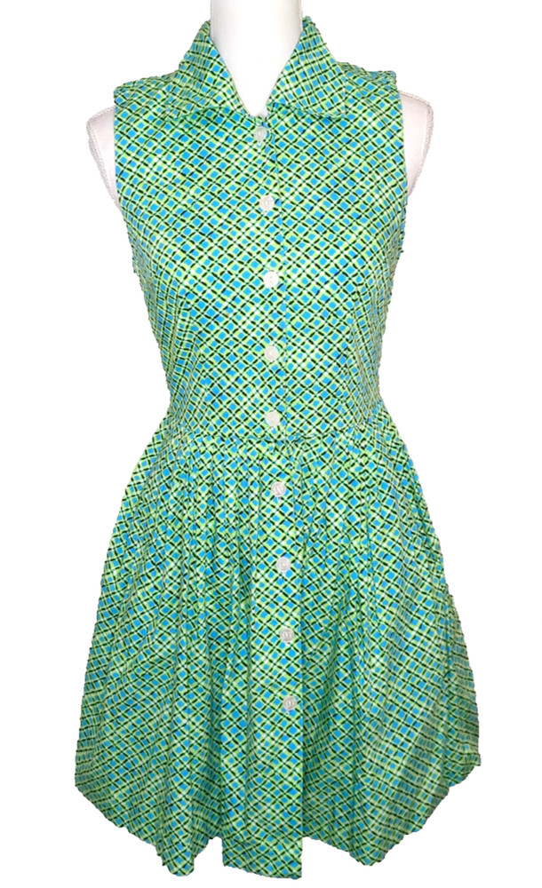 Vintage Lilly Pulitzer Dress White Label Collared Sleeveless Sz 4