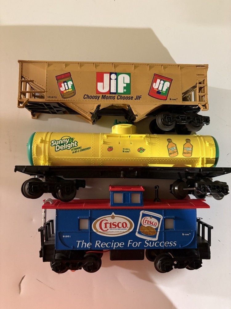 K-Line P&G O Gauge Train Cars Lot of 3 for Parts Or Repair