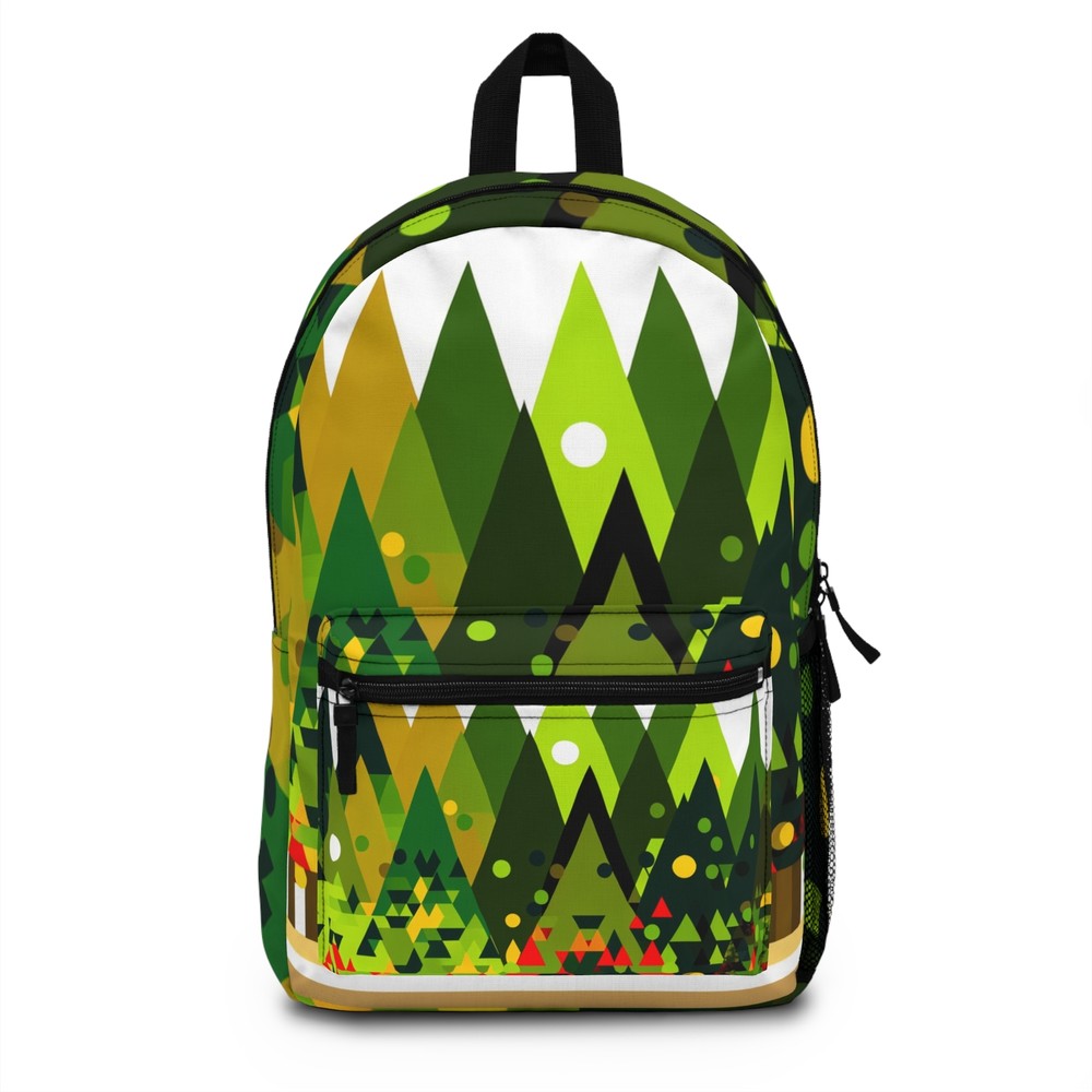 Modern Geometric Forest Art School Backpack Bookbag-image