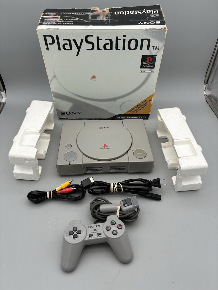 Sony Ps1 Playstation 1 Console In Box Scph-1001 Audiophile First Gen Tested