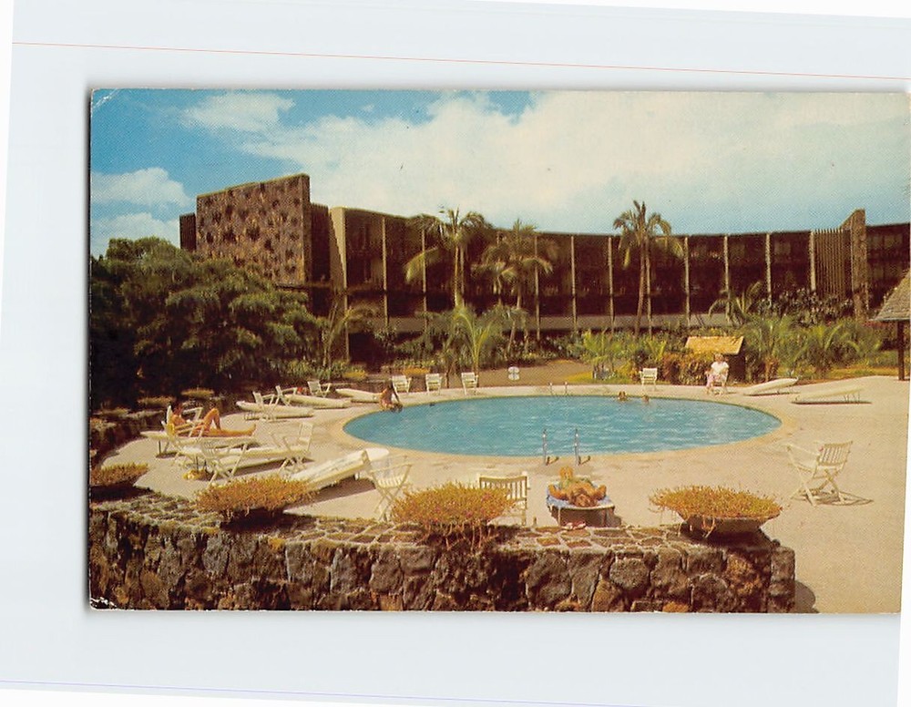 Postcard Pool View Kona Inn Kailua Hawaii USA