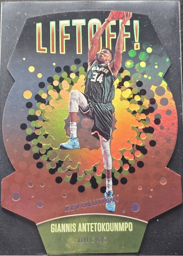 2017-18 Panini Revolution Giannis Antetokounmpo #6 Liftoff Die-Cut Insert Bucks