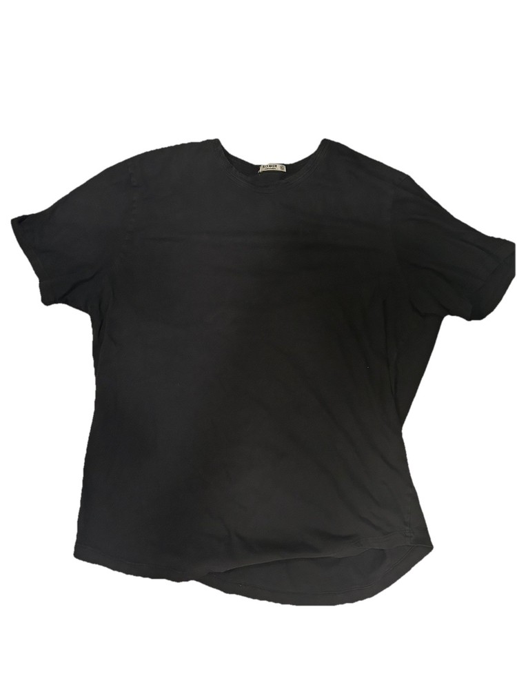 Buck Mason Shirt Mens XL Black  Slub Curved Hem Tee Cotton Made USA