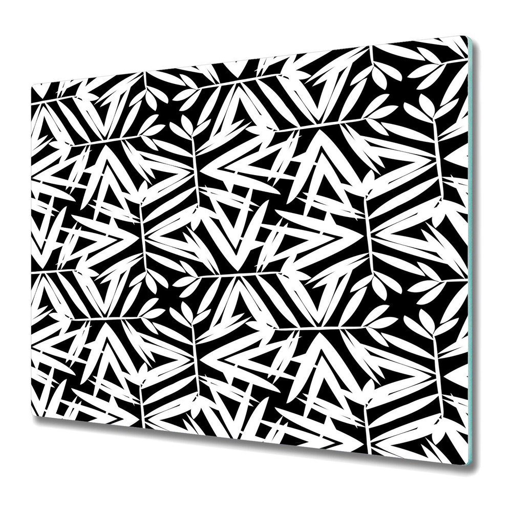 Glass Induction Ceramic Hob Cover Worktop Saver Simple Geometric 60x52