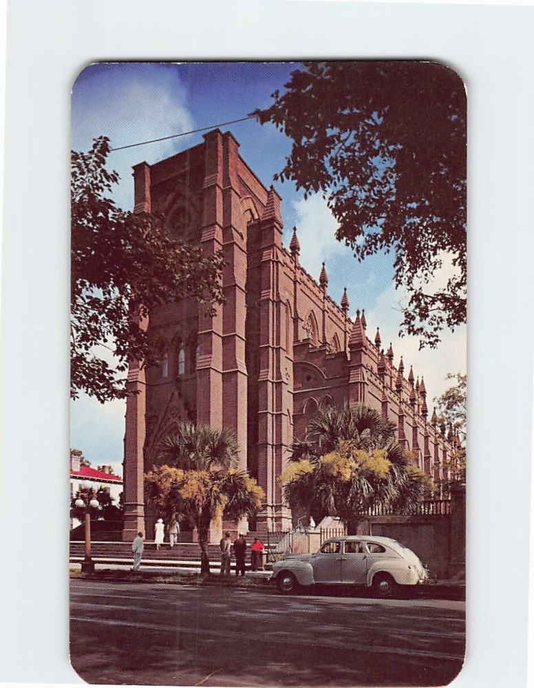 Postcard Roman Catholic Cathedral of St. John the Baptist South Carolina USA
